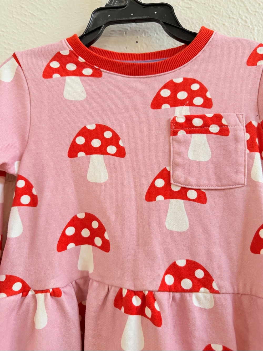 Mini Boden pink mushroom sweatshirt dress - Picture 6 of 8